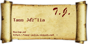 Tass Júlia névjegykártya